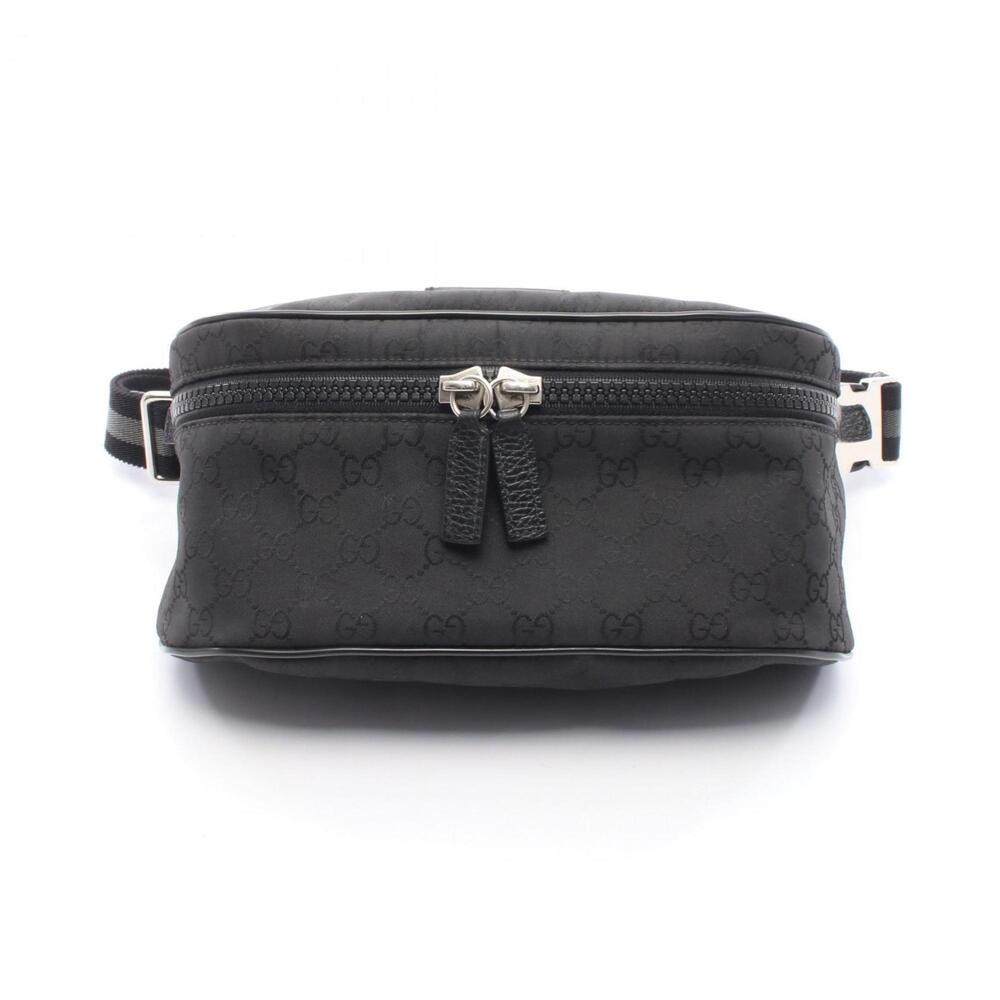 GUCCI Black Leather Fanny Pack